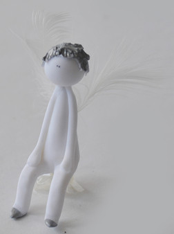 Novelty Ornaments - Small Gaurdian Angel - Silver
