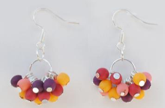 Chirilla Cluster Earrings  - Winter Warm